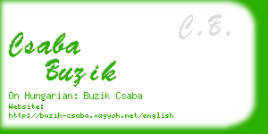 csaba buzik business card